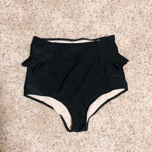 Black Kortni Jeane high-waisted swimsuit bottoms